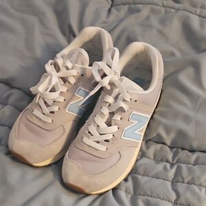 New Balance Women's Sneakers in Light Blue and Cream